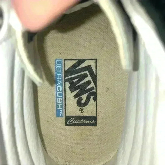 Black and White w/ Leopard Print Vans Unisex, Tag Sz 7 Men's - Picture 3 of 6